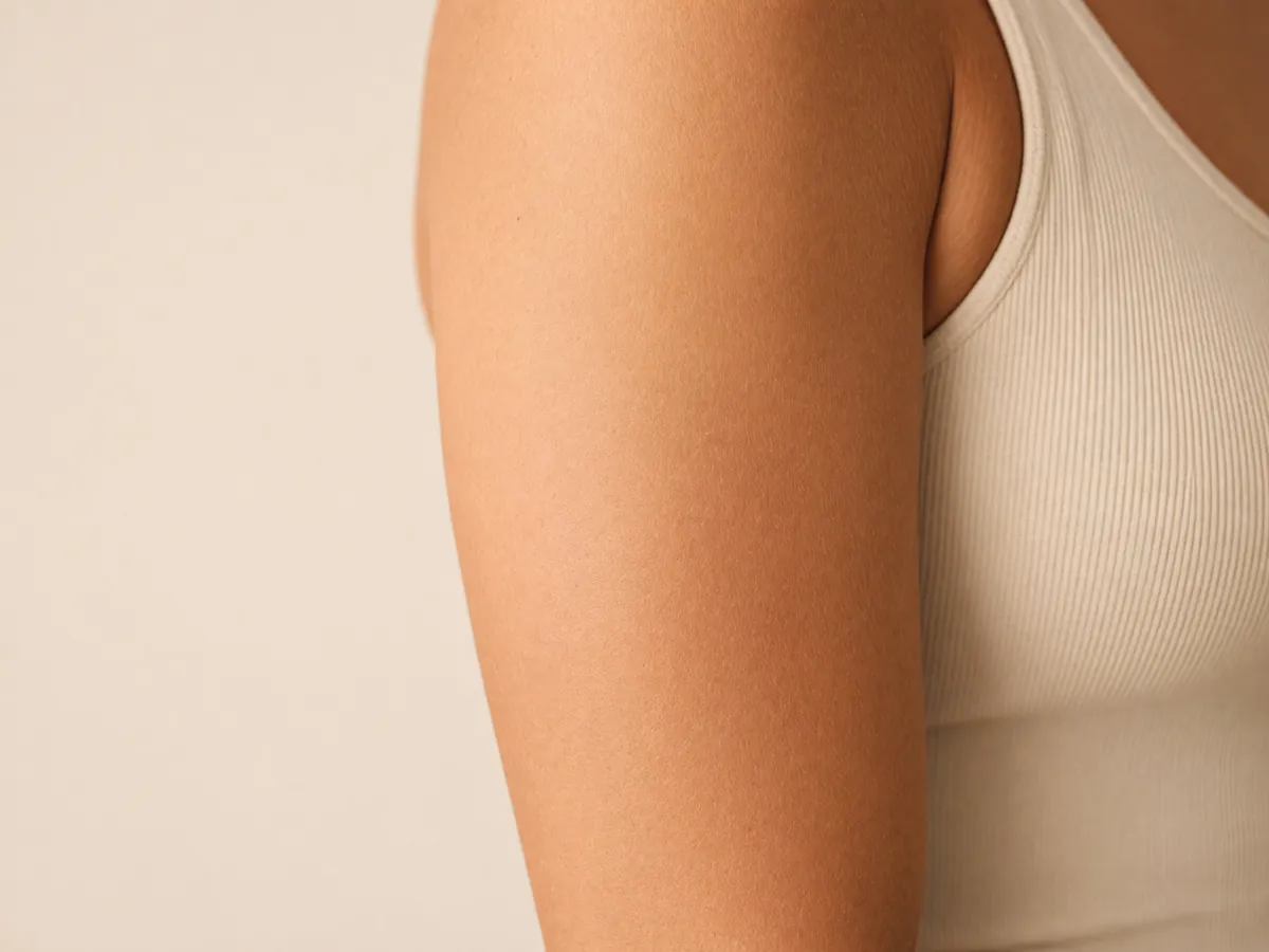 Smooth upper arm and shoulder