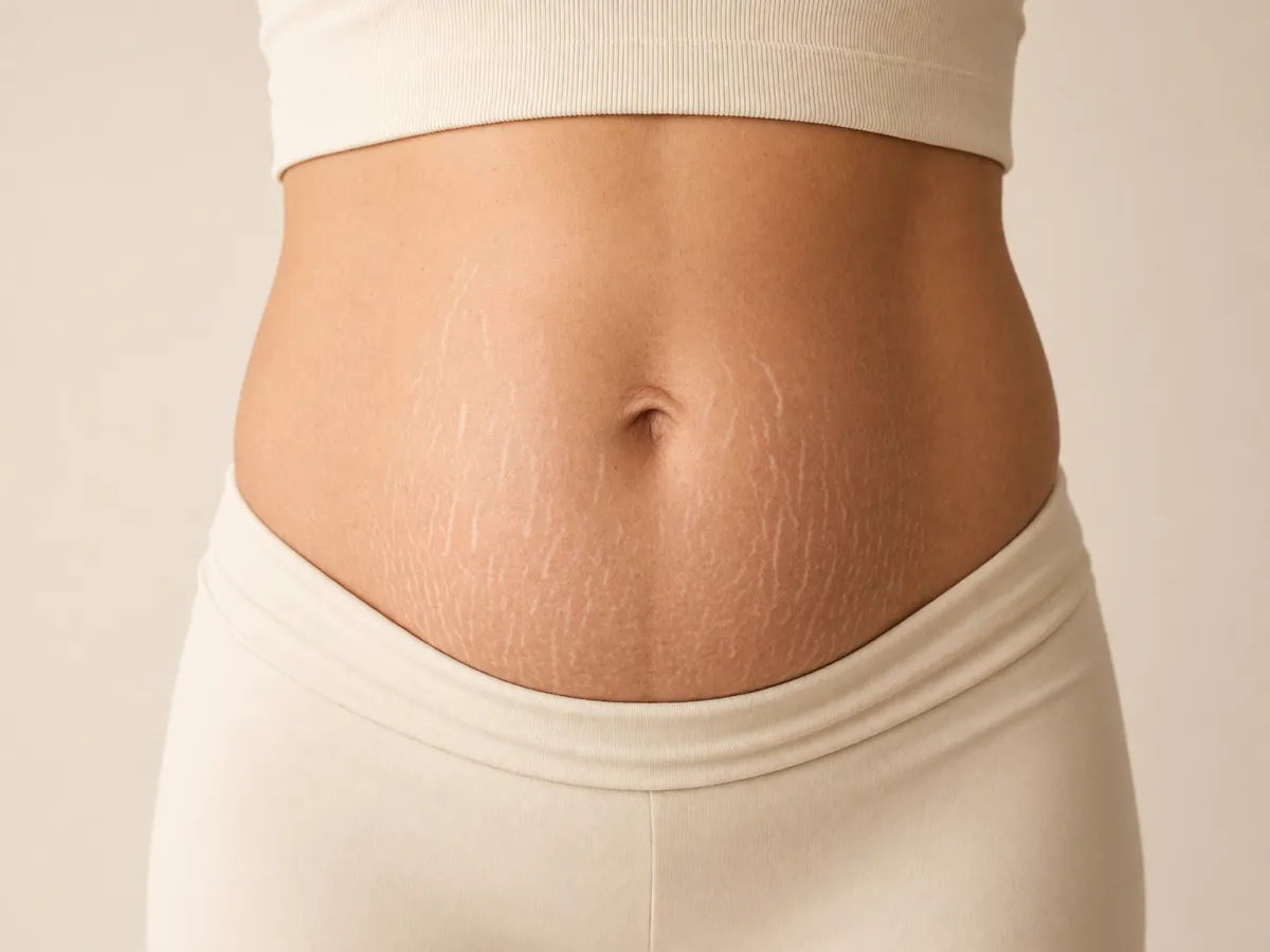 Stretch marks on the stomach